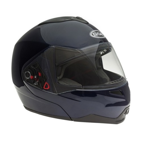 Шлем GSB G-339 BLUE MET, L с ЭЛЕКТРОвизором + летний визор в подарок